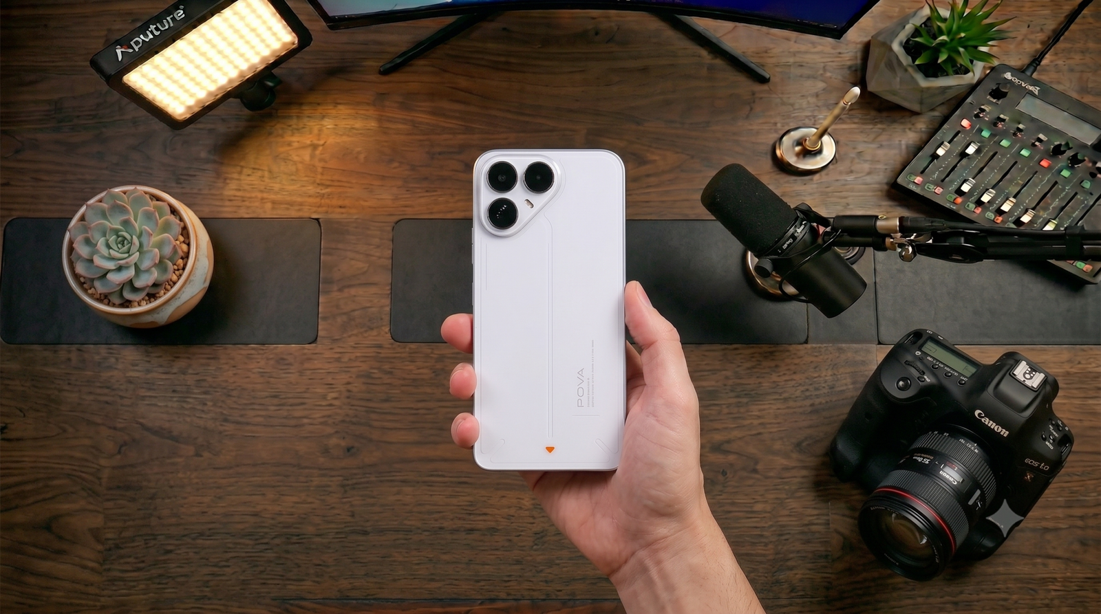 Tecno Pova 8 back panel with Alive Matrix Display